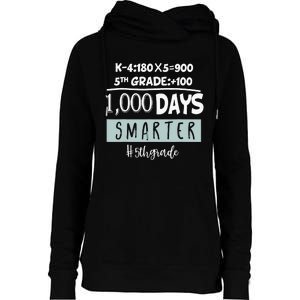 1000 days smarter - Fifth Grade Student Teacher gift Womens Funnel Neck Pullover Hood