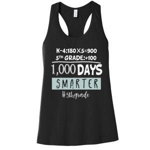 1000 days smarter - Fifth Grade Student Teacher gift Women's Racerback Tank