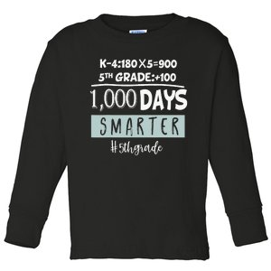 1000 days smarter - Fifth Grade Student Teacher gift Toddler Long Sleeve Shirt