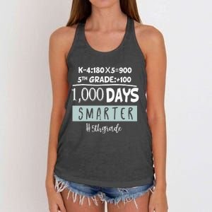 1000 days smarter - Fifth Grade Student Teacher gift Women's Knotted Racerback Tank