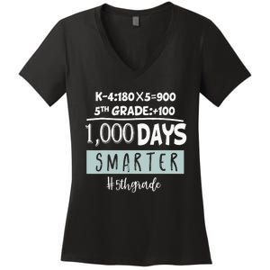 1000 days smarter - Fifth Grade Student Teacher gift Women's V-Neck T-Shirt