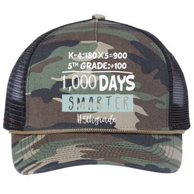 1000 days smarter - Fifth Grade Student Teacher gift Retro Rope Trucker Hat Cap