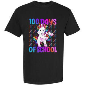 100 Days Smarter Unicorn 100 Days Of School 100th Day Garment-Dyed Heavyweight T-Shirt