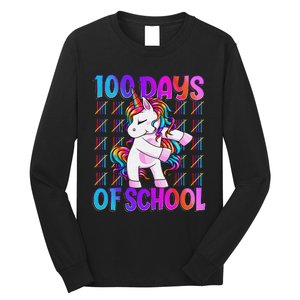 100 Days Smarter Unicorn 100 Days Of School 100th Day Long Sleeve Shirt