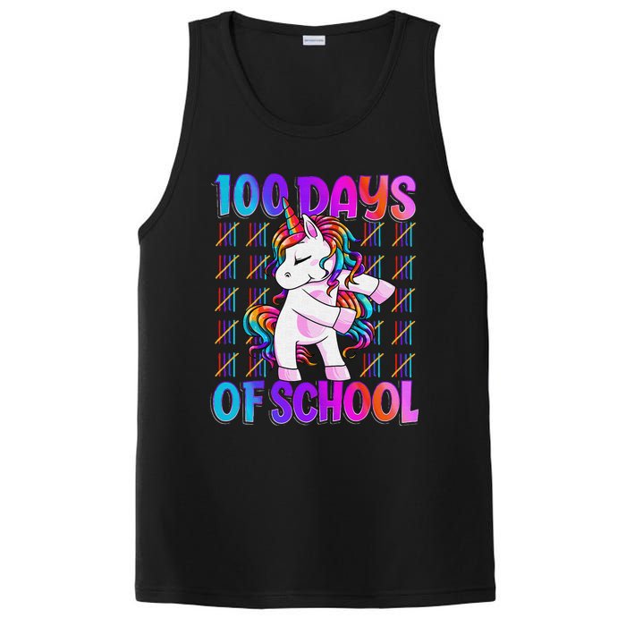 100 Days Smarter Unicorn 100 Days Of School 100th Day PosiCharge Competitor Tank