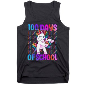 100 Days Smarter Unicorn 100 Days Of School 100th Day Tank Top