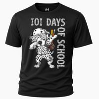 101 Days School Dabbing Dalmatian Dog Teachers Cooling Performance Crew T-Shirt