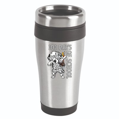 101 Days School Dabbing Dalmatian Dog Teachers 16oz Travel Tumbler