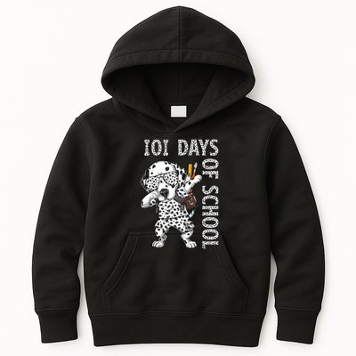 101 Days School Dabbing Dalmatian Dog Teachers Kids Hoodie