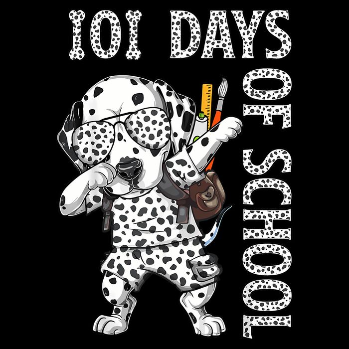 101 Days School Dabbing Dalmatian Dog Teachers Wool Snapback Cap