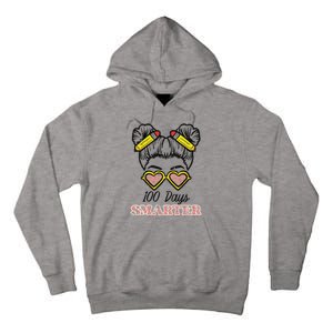 100 Days Smarter Bun 100th Day School Teacher Tall Hoodie