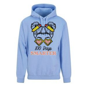 100 Days Smarter Bun 100th Day School Teacher Unisex Surf Hoodie