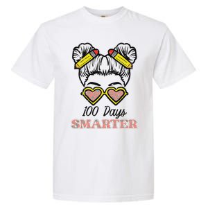 100 Days Smarter Bun 100th Day School Teacher Garment-Dyed Heavyweight T-Shirt