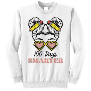 100 Days Smarter Bun 100th Day School Teacher Sweatshirt