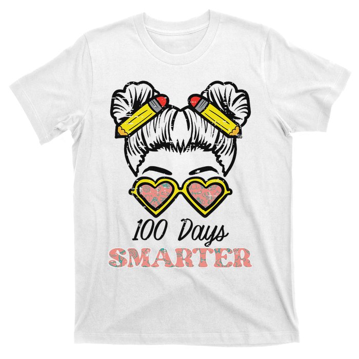 100 Days Smarter Bun 100th Day School Teacher T-Shirt