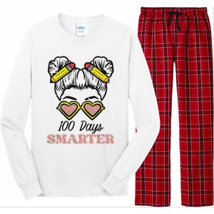 100 Days Smarter Bun 100th Day School Teacher Long Sleeve Pajama Set