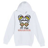 100 Days Smarter Bun 100th Day School Teacher Premium Pullover Hoodie