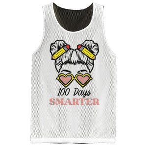 100 Days Smarter Bun 100th Day School Teacher Mesh Reversible Basketball Jersey Tank