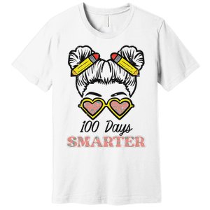 100 Days Smarter Bun 100th Day School Teacher Premium T-Shirt