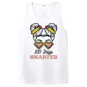 100 Days Smarter Bun 100th Day School Teacher PosiCharge Competitor Tank