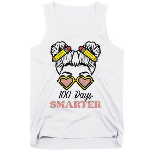 100 Days Smarter Bun 100th Day School Teacher Tank Top