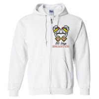 100 Days Smarter Bun 100th Day School Teacher Full Zip Hoodie