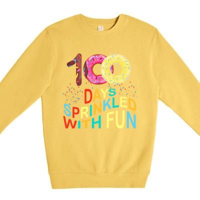 100 Days Sprinkled With Fun 100 Days Of School Kindergarten Great Gift Premium Crewneck Sweatshirt