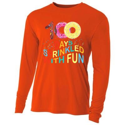 100 Days Sprinkled With Fun 100 Days Of School Kindergarten Great Gift Cooling Performance Long Sleeve Crew