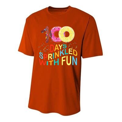 100 Days Sprinkled With Fun 100 Days Of School Kindergarten Great Gift Performance Sprint T-Shirt