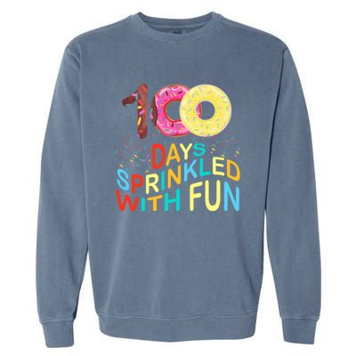 100 Days Sprinkled With Fun 100 Days Of School Kindergarten Great Gift Garment-Dyed Sweatshirt