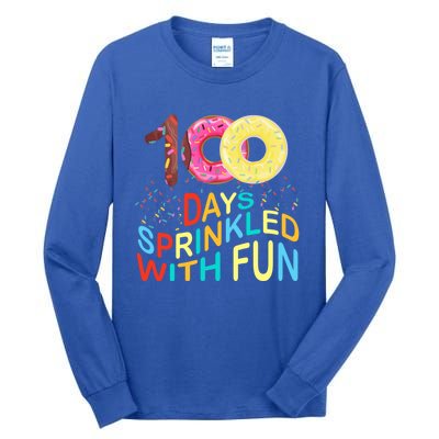 100 Days Sprinkled With Fun 100 Days Of School Kindergarten Great Gift Tall Long Sleeve T-Shirt