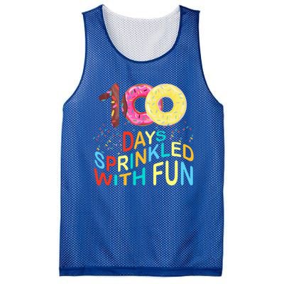 100 Days Sprinkled With Fun 100 Days Of School Kindergarten Great Gift Mesh Reversible Basketball Jersey Tank