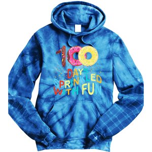 100 Days Sprinkled With Fun 100 Days Of School Kindergarten Great Gift Tie Dye Hoodie