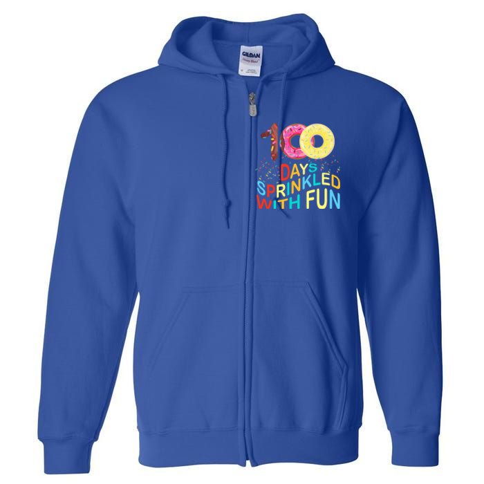 100 Days Sprinkled With Fun 100 Days Of School Kindergarten Great Gift Full Zip Hoodie