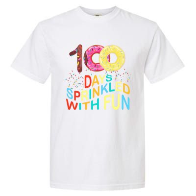 100 Days Sprinkled With Fun 100 Days Of School Kindergarten Great Gift Garment-Dyed Heavyweight T-Shirt