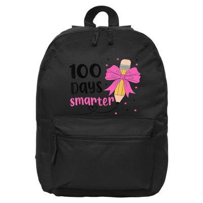 100 Days Smarter 100th Day Of School Gift 16 in Basic Backpack