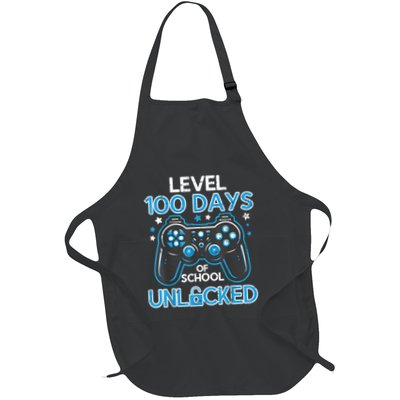 100 Days School Gaming Controller 100th Day Full-Length Apron With Pockets