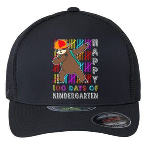 100 Days Smarter Happy 100th Day Of School Dabbing Sloth Flexfit Unipanel Trucker Cap