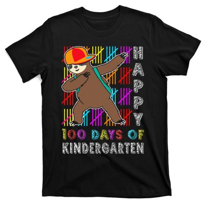 100 Days Smarter Happy 100th Day Of School Dabbing Sloth T-Shirt