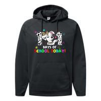 101 Days School Today 101 Days Smarter Dalmatian Lovers Performance Fleece Hoodie