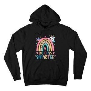 100 Days Smarter Unicorn 100th Day Of School Gift Hoodie