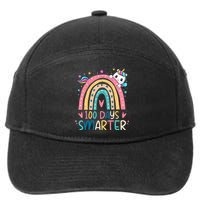 100 Days Smarter Unicorn 100th Day Of School Gift 7-Panel Snapback Hat