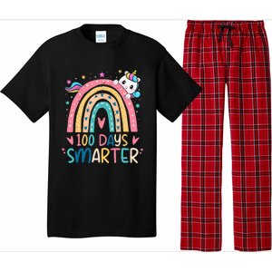 100 Days Smarter Unicorn 100th Day Of School Gift Pajama Set