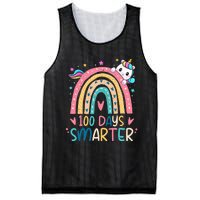 100 Days Smarter Unicorn 100th Day Of School Gift Mesh Reversible Basketball Jersey Tank