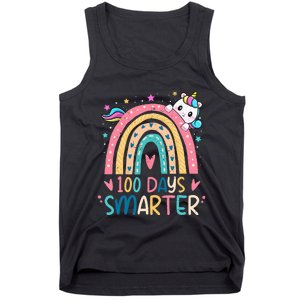 100 Days Smarter Unicorn 100th Day Of School Gift Tank Top