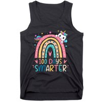 100 Days Smarter Unicorn 100th Day Of School Gift Tank Top