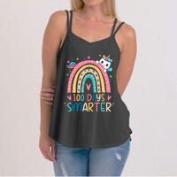 100 Days Smarter Unicorn 100th Day Of School Gift Women's Strappy Tank