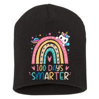 100 Days Smarter Unicorn 100th Day Of School Gift Short Acrylic Beanie