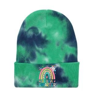 100 Days Smarter Unicorn 100th Day Of School Gift Tie Dye 12in Knit Beanie