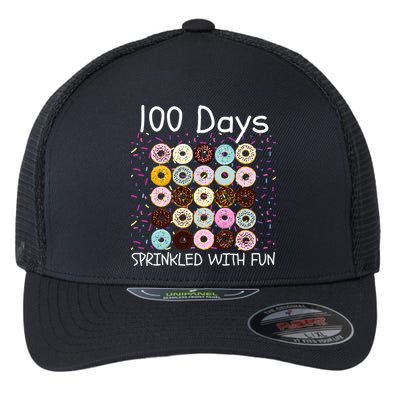 100 Days Sprinkled With Fun, 100th Day Of School, 100 Days Flexfit Unipanel Trucker Cap